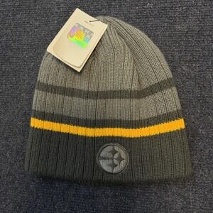 Pittsburgh Steelers Hat Beanie Mens One Size Gray NFL Football Team Apparel